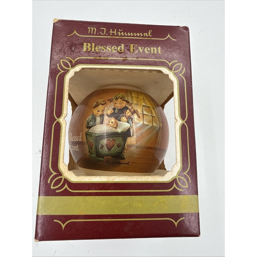 M.J. Hummel Vintage 1983 Blessed Event Christmas Ball Ornament Goebel USA